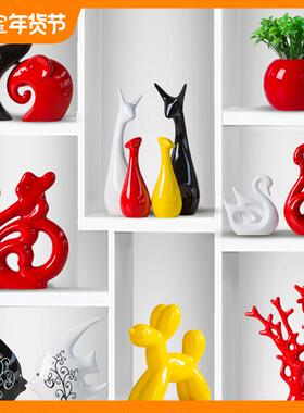 屏风柜摆台装饰品背景墙摆件情怀客厅干花创意小物件覆古小电视柜