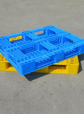 1重111网格字塑料托盘四面进叉田塑胶栈板UAC蓝色型