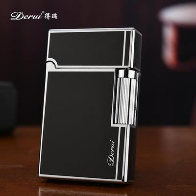 高档瑞朗声充气打火机侧明得个火创意性潮滑轮砂轮定制刻字男士钢