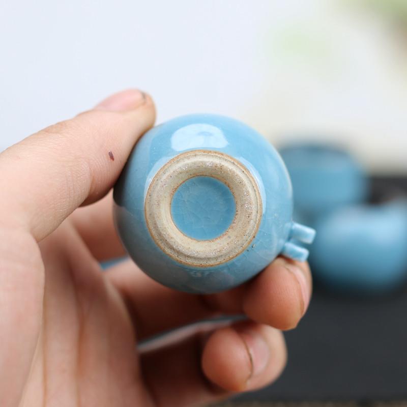 鸟笼瓷碗杯子靛颏绣眼文鸟芙蓉金青玉鸟蓝瓷鸟食罐鸟碗鸟杯五件套