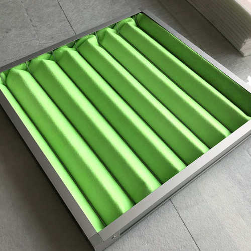 中效板式过滤器F5/F6绿白空气过滤棉铝/不锈钢/镀锌框