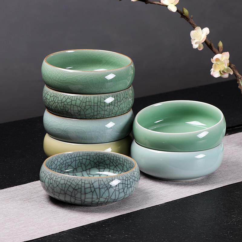 青瓷烟灰缸 家用大号个性潮流时尚烟灰缸哥窑弟窑 笔洗茶洗可定制