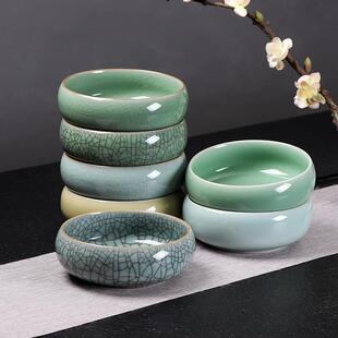 青瓷烟灰缸 家用大号个性潮流时尚烟灰缸哥窑弟窑 笔洗茶洗可定制