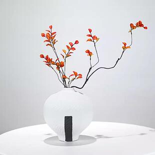 新中式仿真花艺摆件样板房售楼部家居客厅玄关柜电视酒柜软装饰品