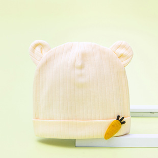 新生婴儿儿帽子春秋夏款 护耳可爱超萌 棉胎帽男女宝宝0到3月四季