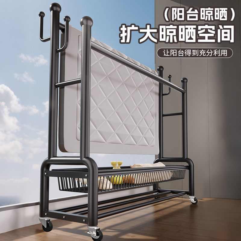 衣帽架双杆卧室物家用晾衣架置挂衣多层可架移动立式架简易落地