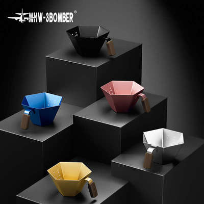 MHW轰炸机棱镜量杯铝合金咖啡萃取杯意式双刻度浓缩咖啡量杯100ml