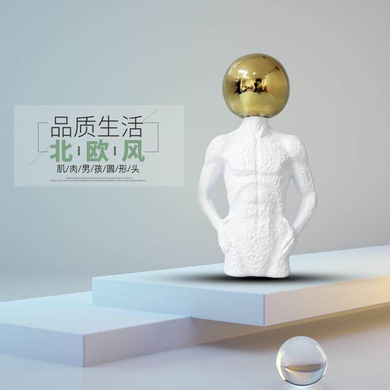 创意人物树脂摆件轻奢现代时尚雕塑工艺品北欧家居桌面装饰摆设