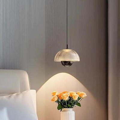 款奶油风小吊灯降客厅DAF床意式新极简升花苞灯卧室头吊线灯岛台