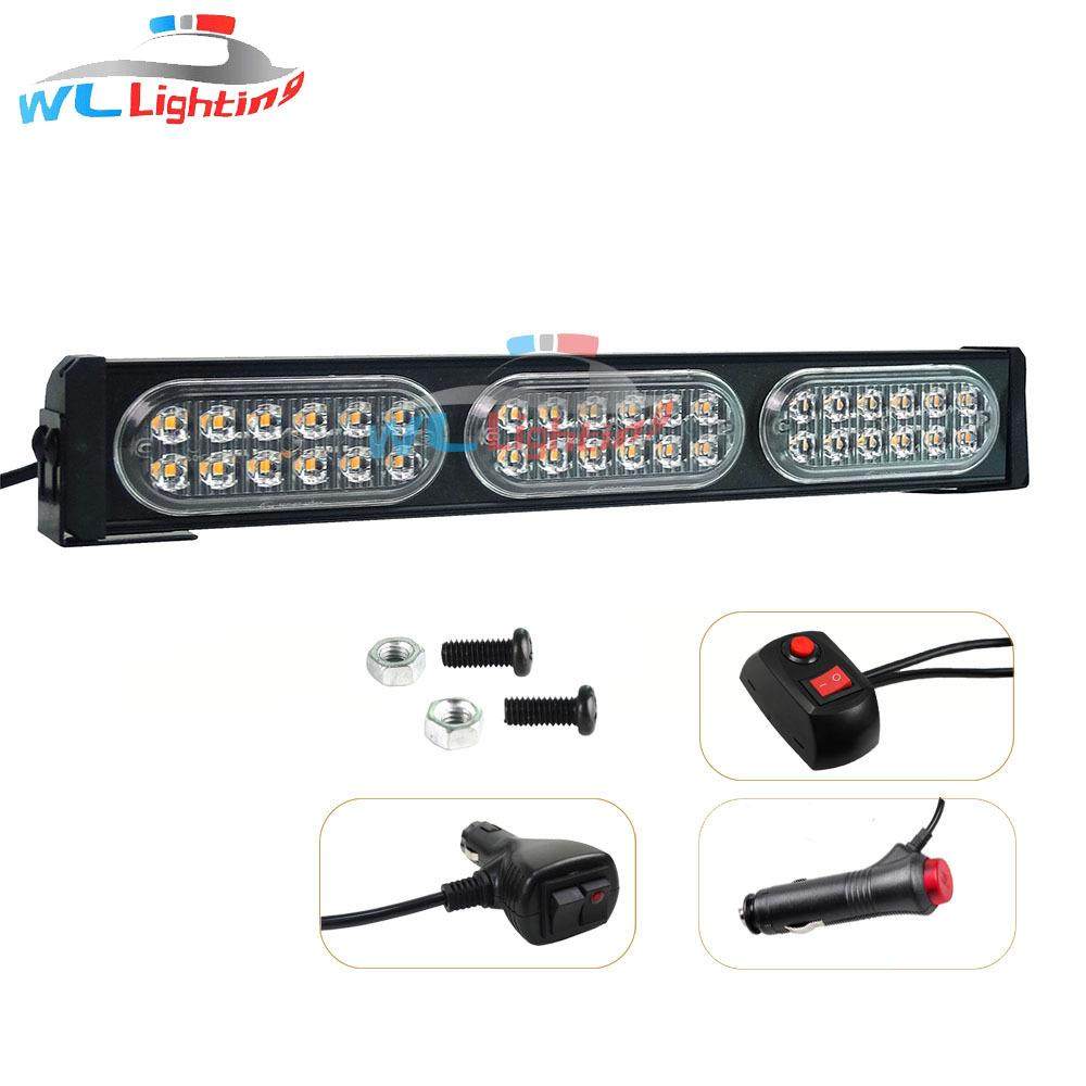 热卖款36LED长条爆闪灯长杠灯棍子灯3节中网警示灯