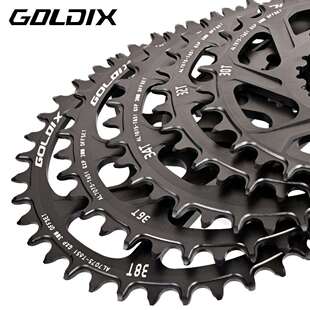 GOLDIX GXP三钉牙盘6mm偏移正负齿盘片30/32/34/36/38T山地车单盘