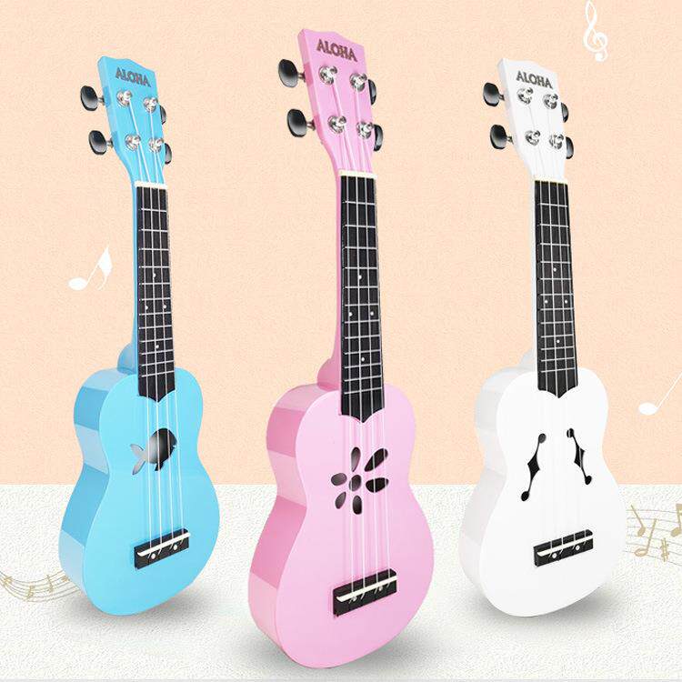 尤克里里ukulele木质可弹奏乐器小吉他21寸椴木彩色工厂