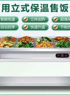 商用不锈钢快保温售台电热食堂不锈钢饭立式摆摊899小餐型快车加