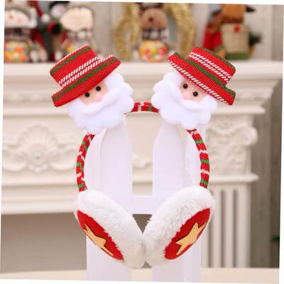 Christmas red large antler head buckle hair clip gift earmuf
