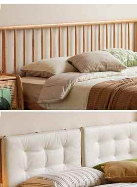 床头软包背靠垫无品牌/油机风白色有奶皮靠包海绵靠靠枕舒适护腰