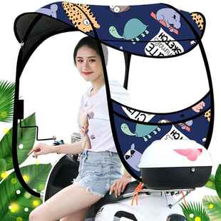 电动车遮418挡神可收雨雨车棚电瓶车雨篷小型电功车结实电器车挡