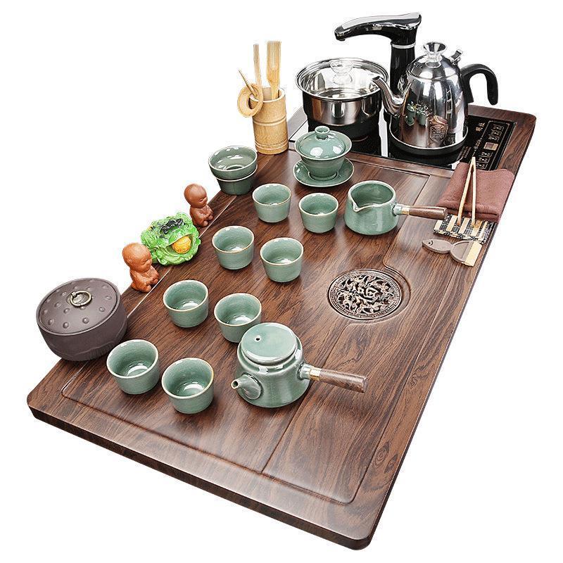 茶具套装家用喝茶全自动一体整套功夫茶具泡茶道客厅实木茶盘茶台