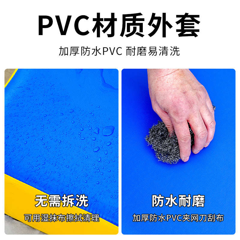 PVC体操垫折叠空翻海绵垫加厚武术杂技消防防护垫软海绵跳高垫子