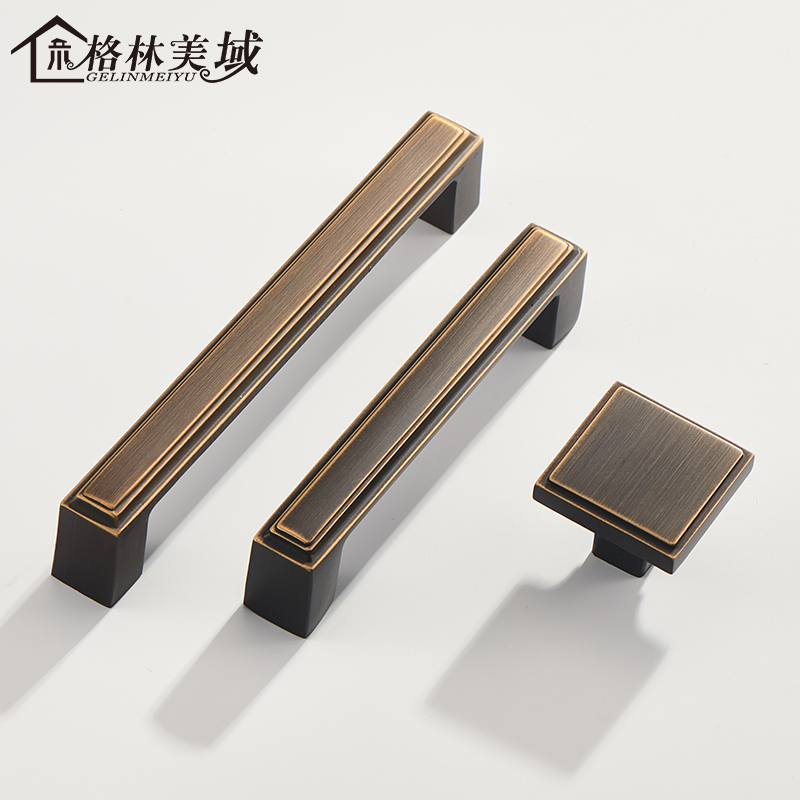 金色轻奢黄铜拉手柜门把手现代简约五金配件柜子抽屉衣柜北欧