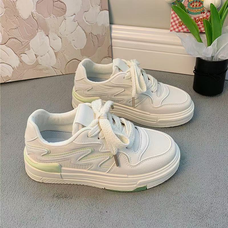 女学生松糕色系大头面包老爹鞋