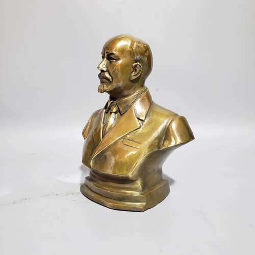 纯铜列宁摆件半身像人物像铜雕塑工艺品