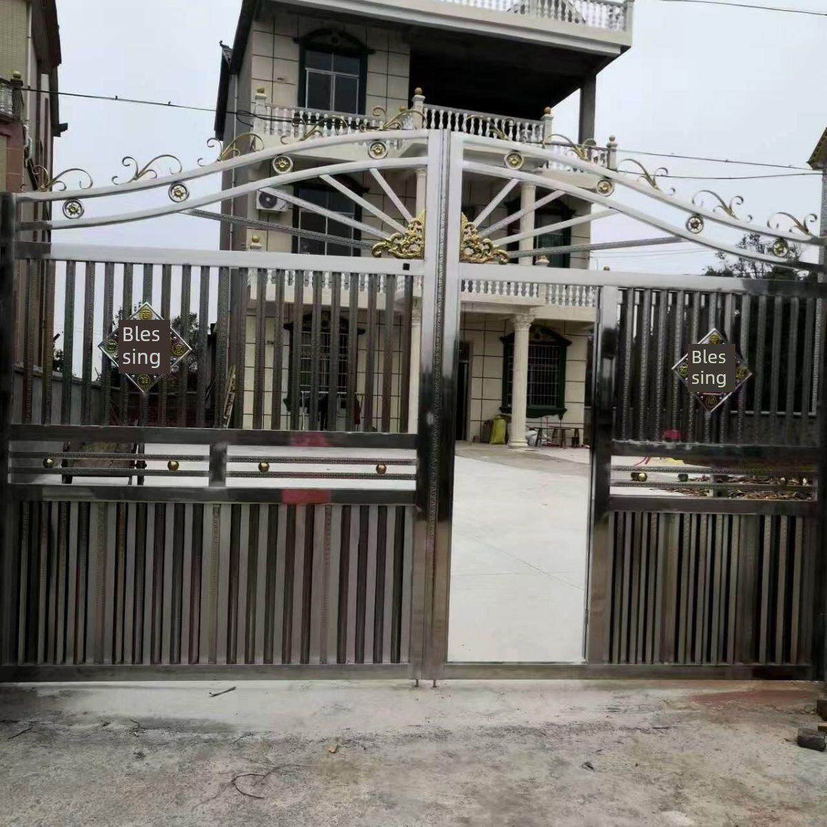 不锈钢院门对开大门围墙大门院子门家用庭院门双开大门农村户外门