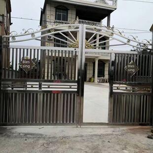 不锈钢院门对开大门围墙大门院子门家用庭院门双开大门农村户外门