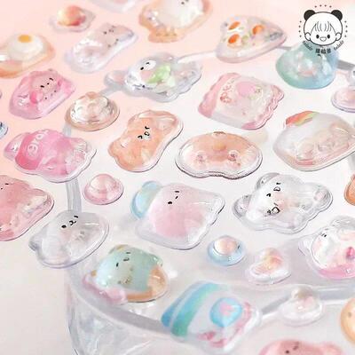 Sweet Cartoon Jelly Scrapbook Journal Sticker Stereo Cute Oc
