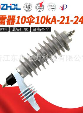 电力厂家生产出口外贸10kA避雷器YH10W-18-21-24kV氧化锌
