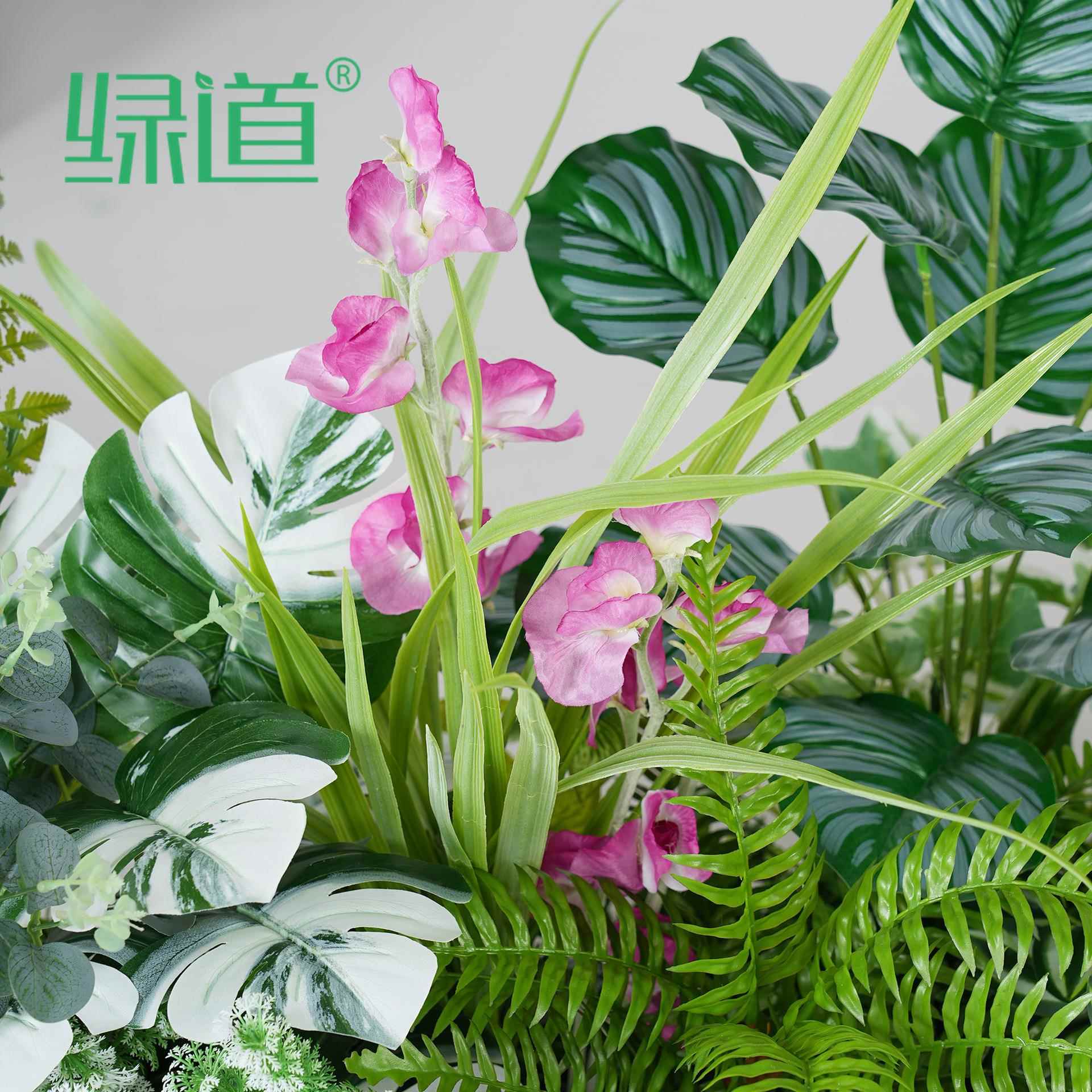 HC-AT7仿真绿造景组合植阳花台景观物布置植物橱窗假植仿真假花装