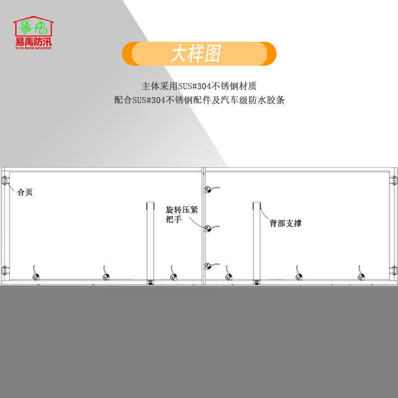 开启不锈钢防淹平开式门防挡板防汛专用HVD防水式门厂家洪定制