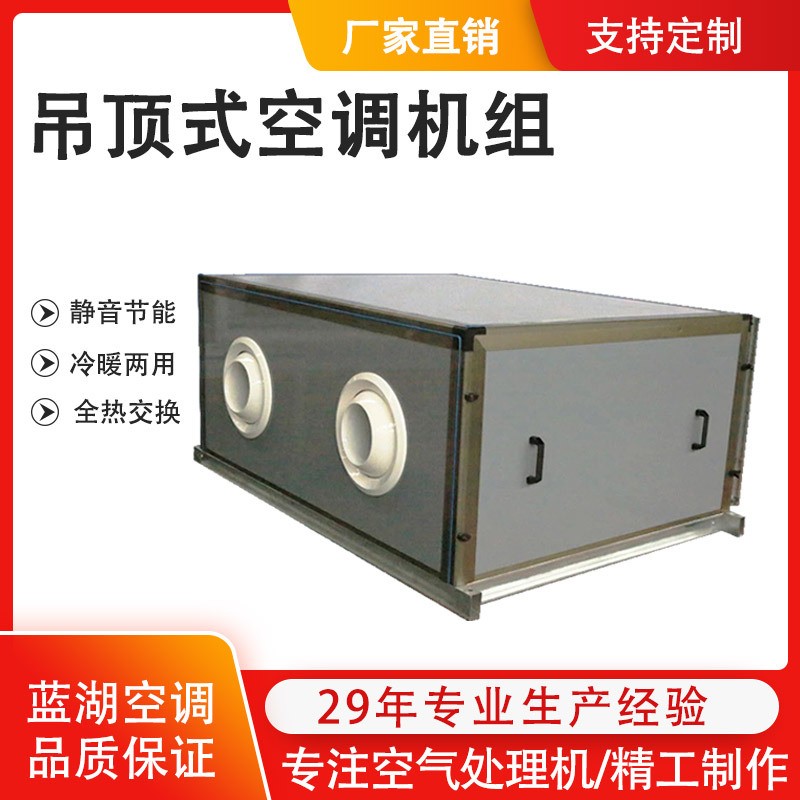 厂房车间空气净化机组环保吸顶式热回收新风换气机吊顶式空调机组