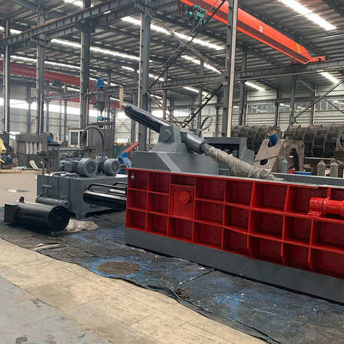 卧式铝型材小型金属压块铁屑彩钢瓦废铝易拉罐塑料瓶液压打包机