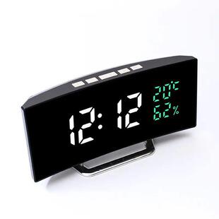 Curved Screen Digital Alarm Clock Temperature Humidity 3