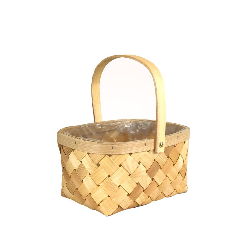 花篮花篮藤编提篮编织鲜花花瓶