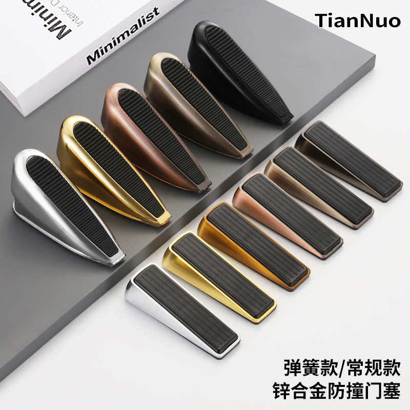 防撞门塞免打孔弹簧门阻器防风移动加厚橡胶门顶防滑房间堵门楔子
