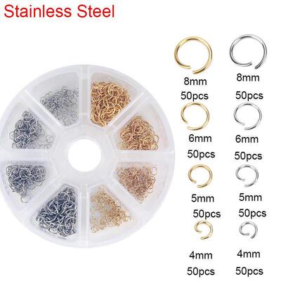 Stainless Steel Lobster Clasps Open Jump Rings Crimp Beads C