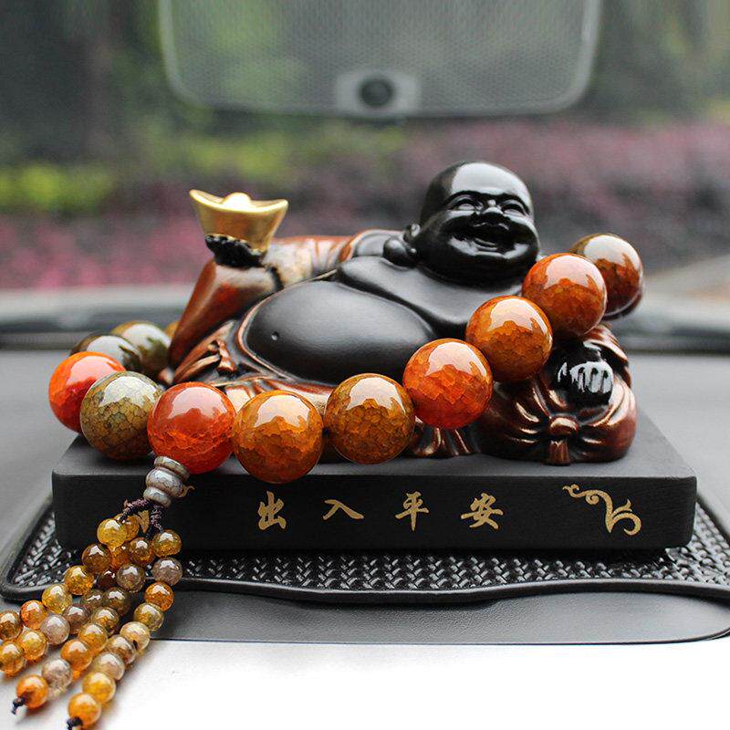 弥勒佛汽车摆件车载中控台车饰品平安车子用品2025车内装饰品佛像