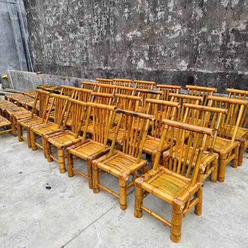 竹编阳台复古风纯工手约子乘凉竹制小凳小凳子庭院123563小凳竹凳