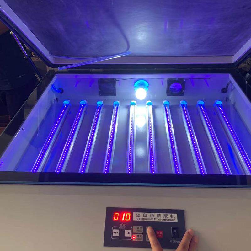 LED紫外线晒版曝光制版机丝网印刷设备吸气泵真空制版设备台式