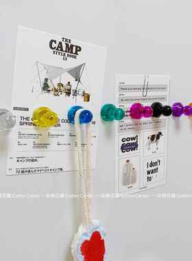 CottonCandy-ins强磁图钉强力磁力扣票据磁钉冰箱磁贴可立拍固定