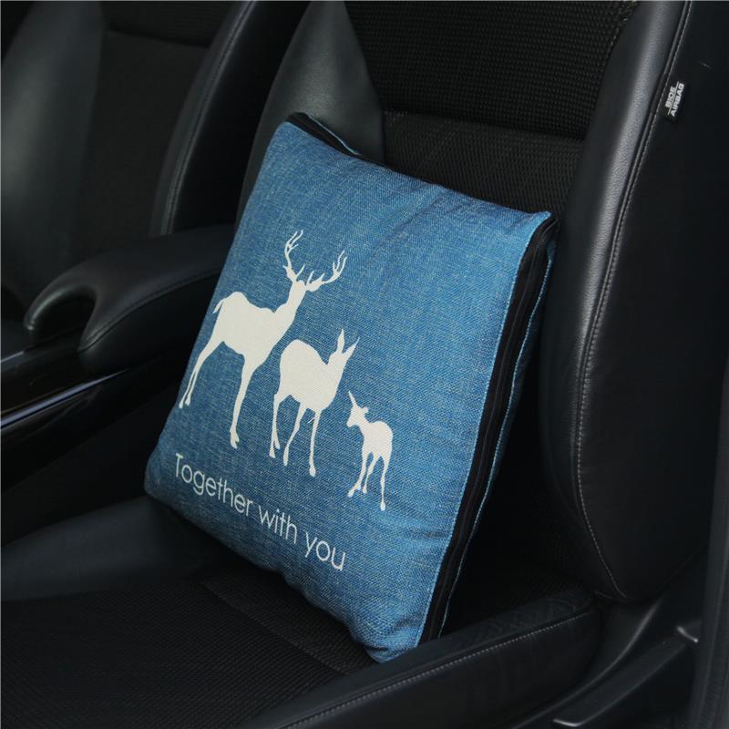 正品汽车抱厚枕子两用加靠车内卡通抱枕女车载毛毯垫男被抱枕汽车