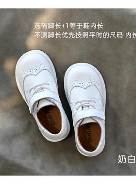 高档贝然儿童皮鞋英伦黑色演出鞋软底主公鞋皮女童皮鞋单男童鞋校