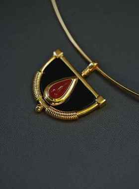 《崇拜者》原创设计古埃及知识分子风项链项圈感轻奢时尚饰品