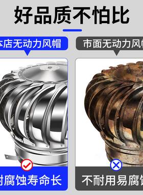 无动力ELF通通风球屋顶风1p器10/160/200vc管道换气304不锈钢风球