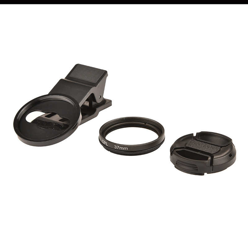 厂家直销适用于手机37MM超薄CPL圆偏光镜 防反射拍照滤镜手机夹