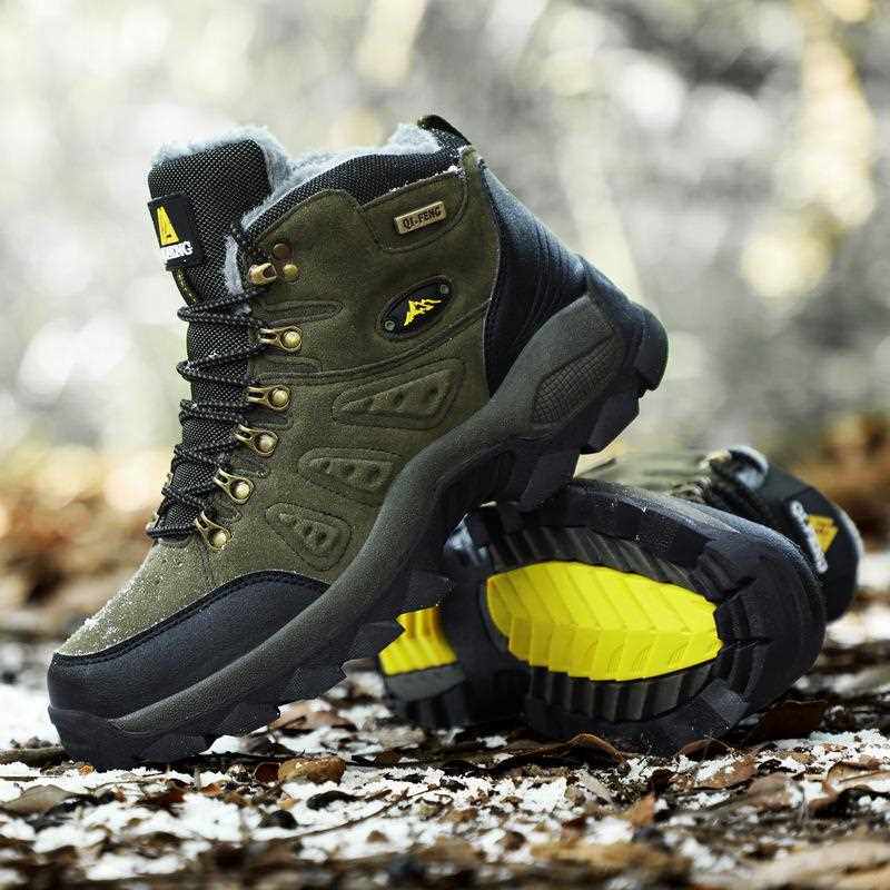 新款直销跨境大码冬季高帮登山鞋加棉保暖情侣款户外休闲鞋加绒雪