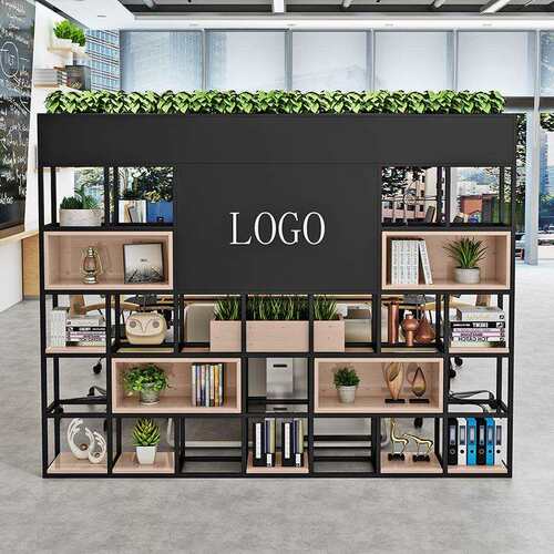 铁艺置物书架花店餐客厅隔断屏风玄关阳台多层绿植装饰办公室LOGO