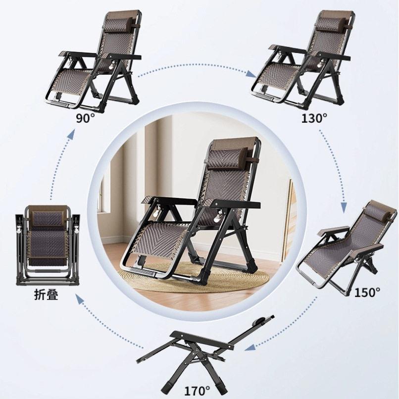 躺椅佐致(收折叠午休靠背懒人午椅睡子家用夏两成人阳台用舒适天