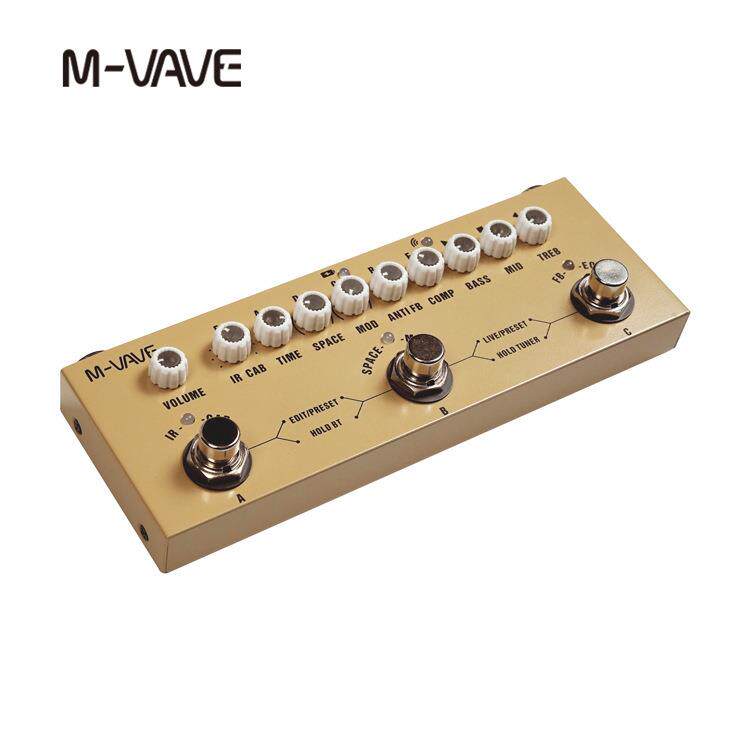 M-VAVE cubebaby 吉他效果器 便携充电内录 合唱延时混响IR校音表
